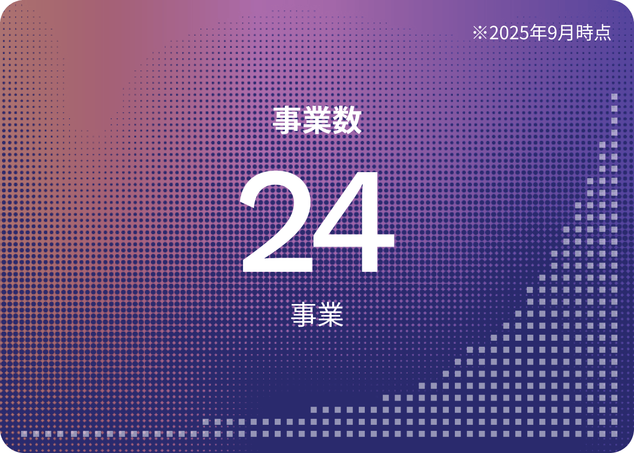 事業数 24事業(2025年9月時点)